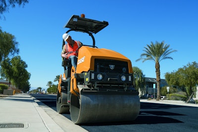 The Case DV26E will be one of several new E-Series rollers introduced at ConExpo.