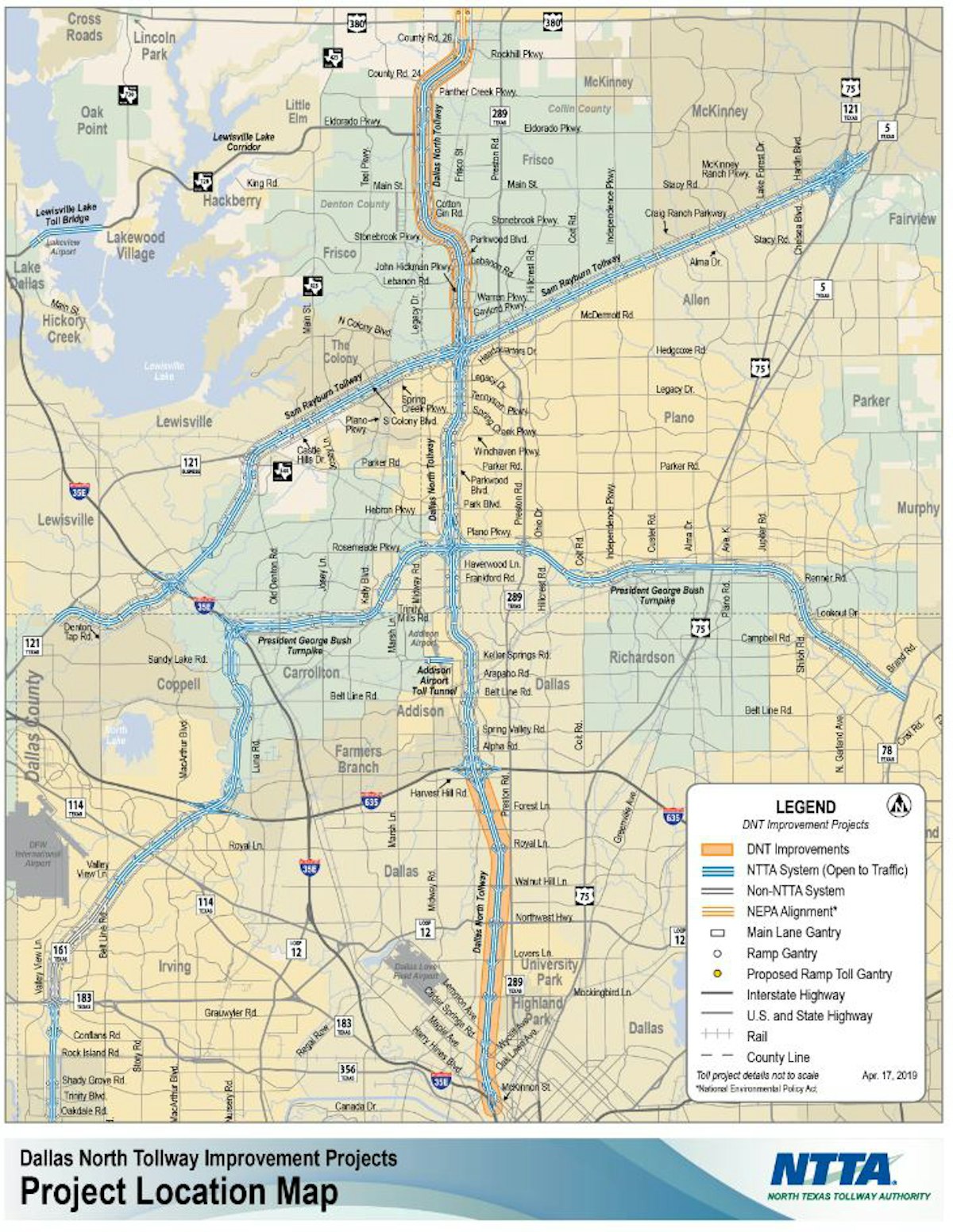Dallas North Tollway Map Construction Starts On Extension Of Dallas North Tollway In Texas |  Equipment World