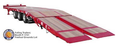 Felling’s Air Bi-Fold Ramps on the company’s FT-50-3 trailer
