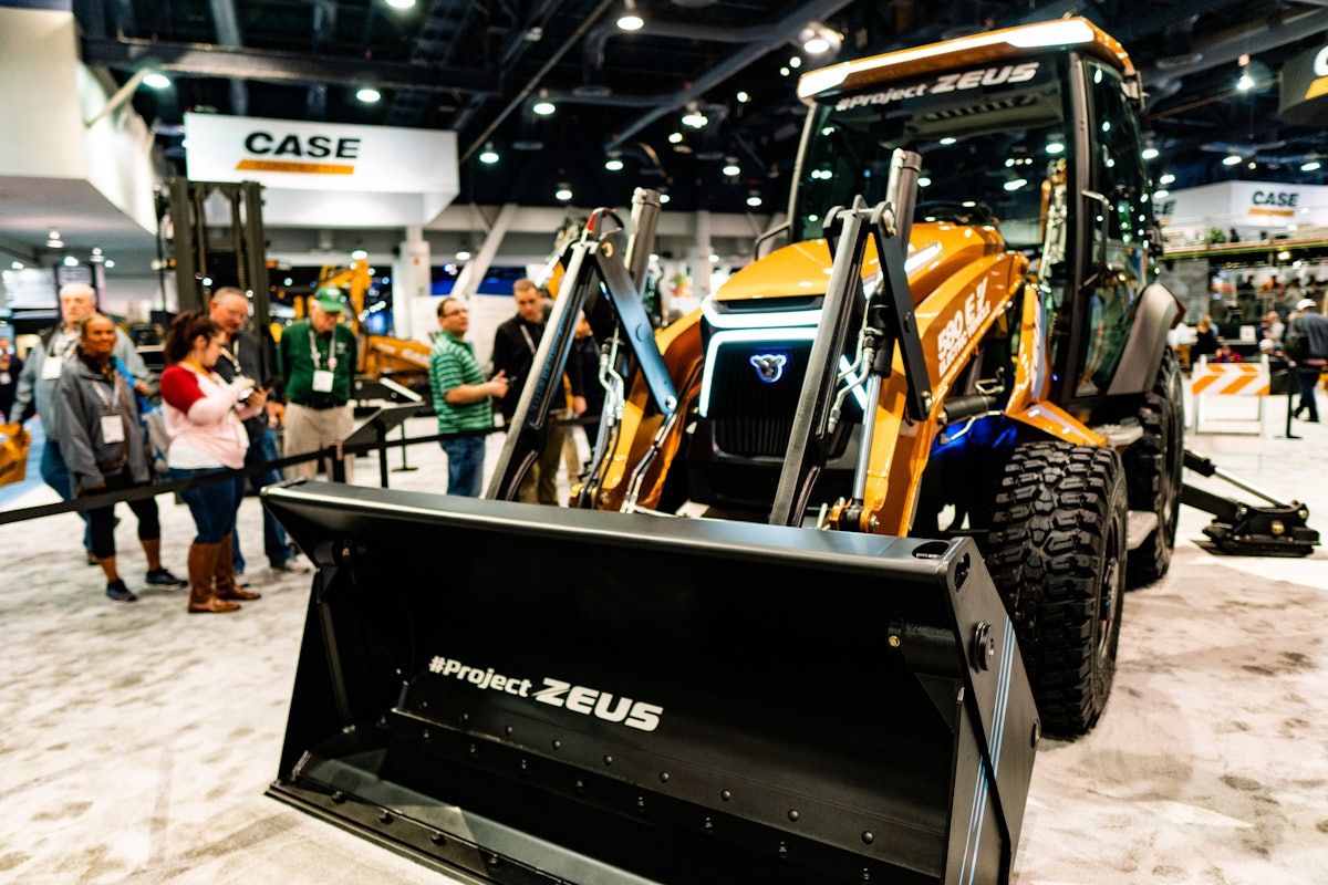 Case CE Unveils First Electric Backhoe, the 580 EV, at ConExpo 2020