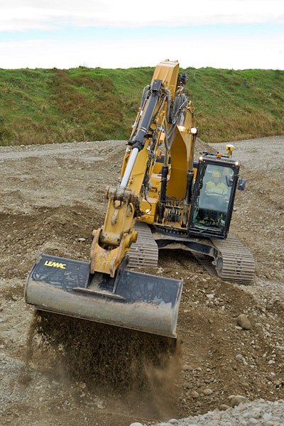Lemac bucket on a crawler excavator