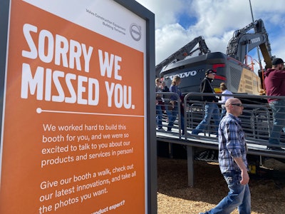 Amid mounting coronavirus concerns, Volvo CE pulled its personnel from attending ConExpo in March.