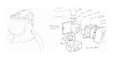 A design for 3M’s respirator that includes a fan used for seat ventilation in the F-150