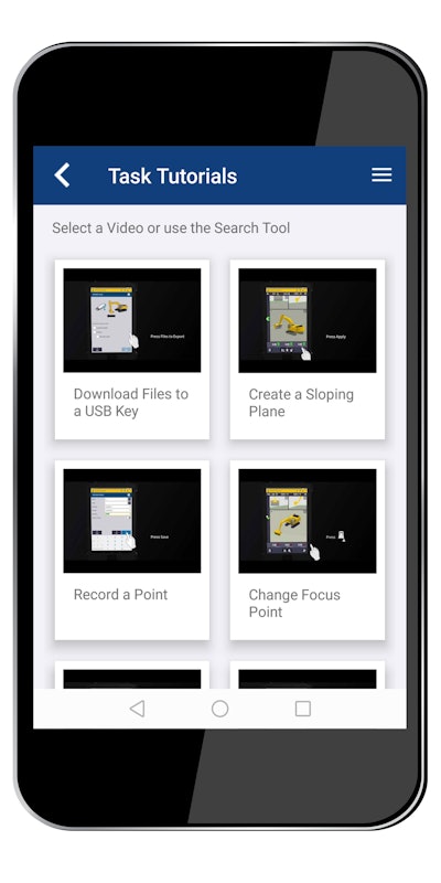 Trimble Earthworks Assistant app helps train your operators on how to use the technology and can be downloaded onto any Android phone.