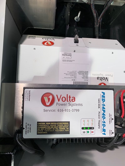 The lithium-ion battery pack for the American Eagle HPS is made by Volta Power Systems, a well know supplier of hybrid battery systems to the automotive and RV industry.