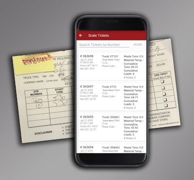 Earthwave’s FleetWatcher provides e-ticketing between material producers, contractors and DOTs. It is among the services e-ticketing companies are offering at no cost during the pandemic.