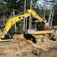 Excavator with Off Road Truck