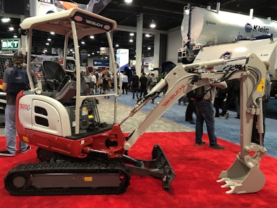 Takeuchi’s TB220e on display at ConExpo.
