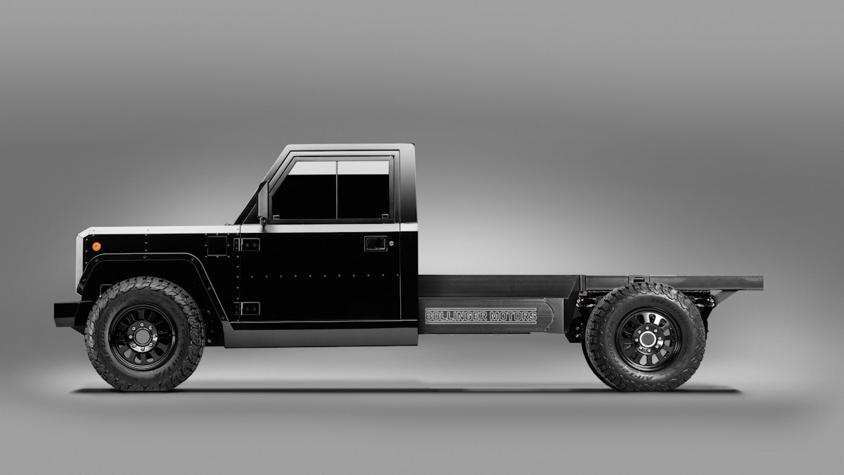 Bollinger unveils design for electric Class 3 chassis cab truck