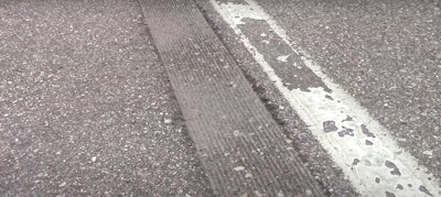 An example of a mumble strip, or sinusoidal strip. Credit: Minnesota DOT