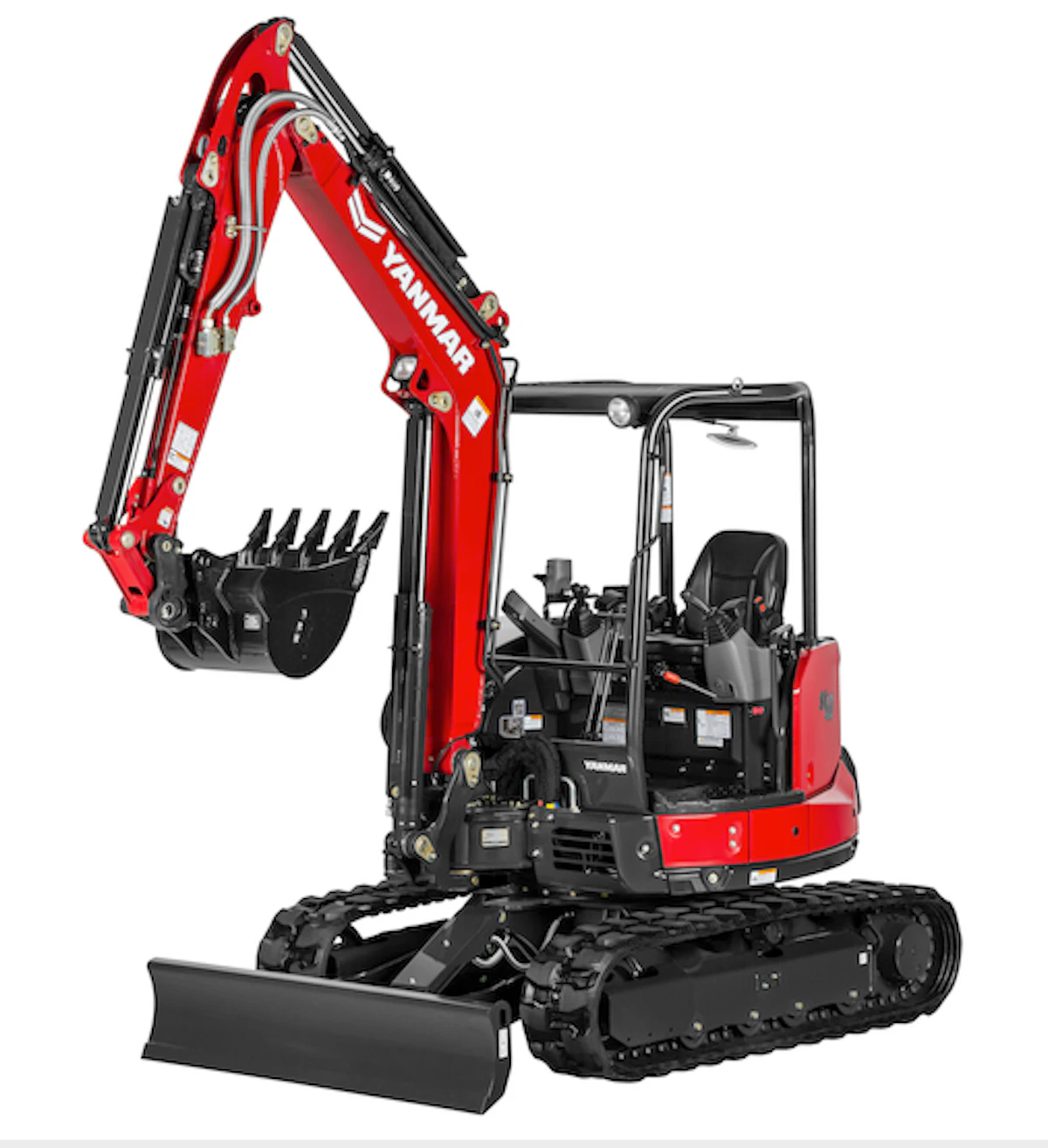 YANMAR HIC40 耕運機 赤色 Yanmar intros SV40 compact excavator in new red paint job