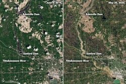 Michigan flooding satellite images