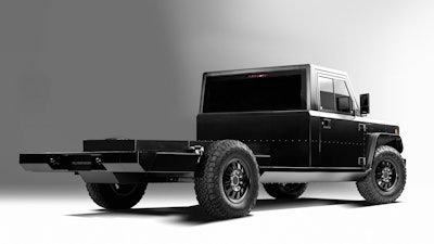 Bollinger Motors B2 Chassis Cab 2 Door Closed 3 4 Rear