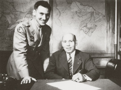 E.W. (seated) and P.E. MacAllister.