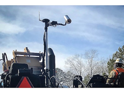 Caterpillar paver thermal imaging camera