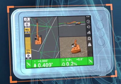 Hitachi Topcon Grade Control touchscreen