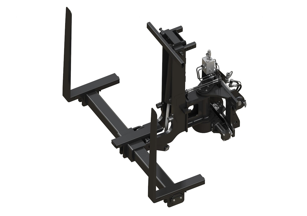 JLG telehandler attachment lifts heavy, wide sheet material Equipment