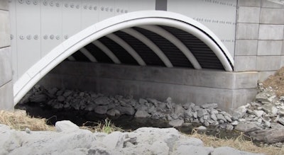A completed “bridge in a backpack” project in Fairfield, Vermont. Credit: Vermont Agency of Transportation