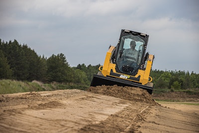 ASV skid steer on side slope
