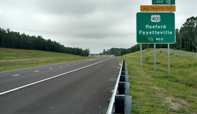 A new 2.7-mile section of the Fayetteville Outer Loop opens between Raeford Road and Cliffdale Road. Photo credit: NCDOT Communications