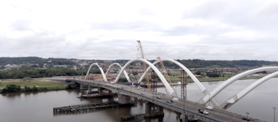 The six completed arches of the new Frederick Douglass Memorial Bridge. Credit: DDOT