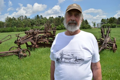 Kelly Ronningen with antique road graders