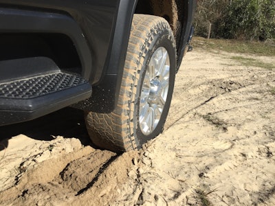 Deep sand wasn’t much of a match for the 2020 GMC Sierra HD in four-wheel-drive high