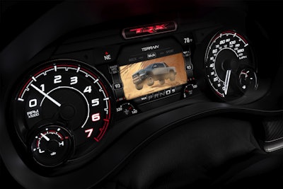2021 Ram 1500 TRX baja terrain screen