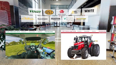 The AGCO virtual showroom allows customers to view equipment and ask questions even when travel isn’t possible.