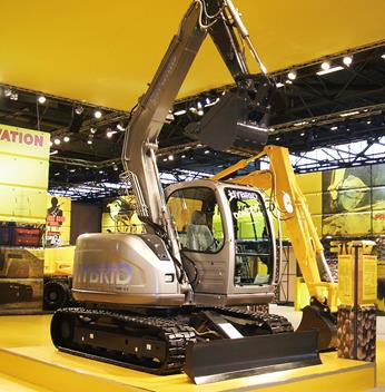 Kobelco hybrid prototype on display at the 2006 Intermat trade show.