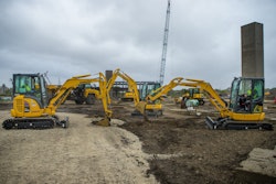 Komatsu PC35 excavators break ground at new site of Komatsu Mining