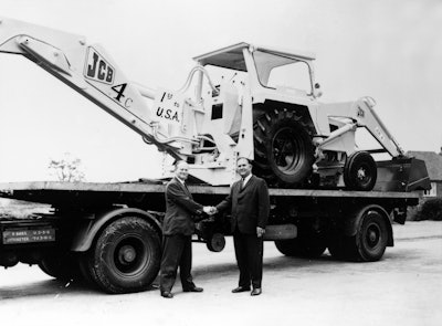 The 4C backhoe – the first machine JCB exports to the U.S.