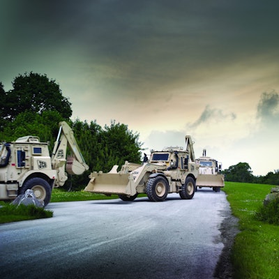 JCB developed the High Mobility Engineer Excavator for the U.S. military starting in 2005.