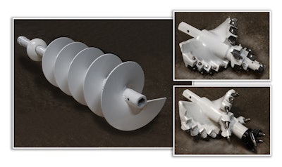 The Alaskaug Pin-On Auger has two different styles of cutting head.