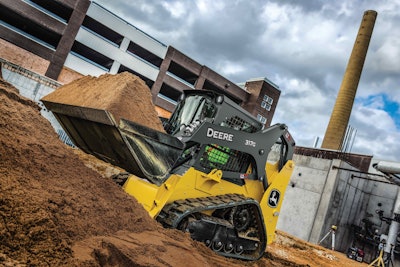 Deere expects compact equipment, such as this compact track loader, to be up around 5% in its next fiscal year. Larger equipment, in contrast, will be down 5%, says the company.