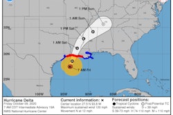 Hurricane Delta map