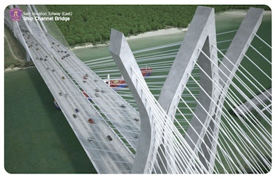 A rendering of the future Sam Houston Tollway Ship Channel Bridge. Credit: Harris County Toll Road Authority