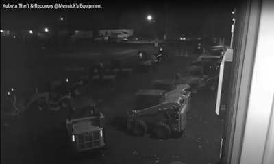 A screen shot from Messick’s security video.