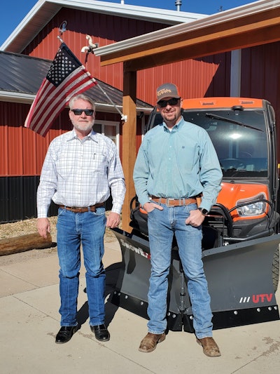 From left, Jeff and Ben Franken initially thought their Kubota dealership would simply provide complementary income to their excavation and logging business Dove Creek.