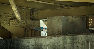 A Skydio drone conducts a bridge inspection. Photo credit: Skydio