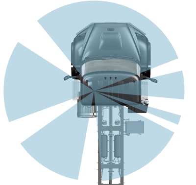 The Autocar DC-64D has 325-degree visibility, says the company.