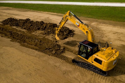 Remote Services technologies on the Cat 317 support uptime by reporting operating data to a Cat dealer.