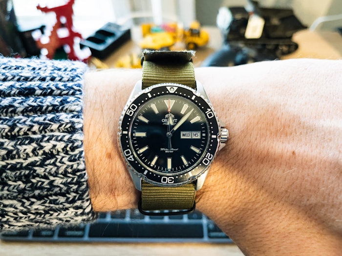 orient kamasu green nato strap