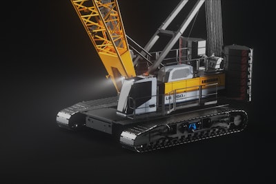 The Liebherr LR 1250.1 unplugged has a maximum lifting capacity of 250 metric tons.