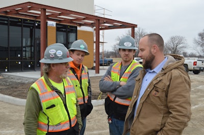 Contractor of the year Bret Barnhart with construction crew