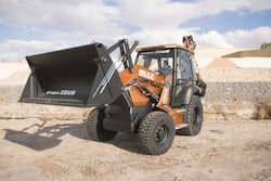 Case 580 EV electric backhoe