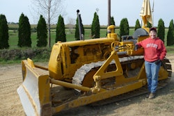 Nancy McDonnell with 1956 Cat D4