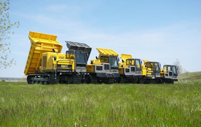 Terramac line of rubber track crawler carriers