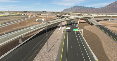 A rendering of the future Centennial Bowl interchange in Las Vegas. Credit: NDOT