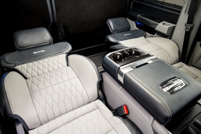 Class-exclusive available Max Recline Seats fold flat to nearly 180 degrees. Innovative design raises the seat bottom for lower back support while the upper seatback can be rotated forward to provide neck comfort.